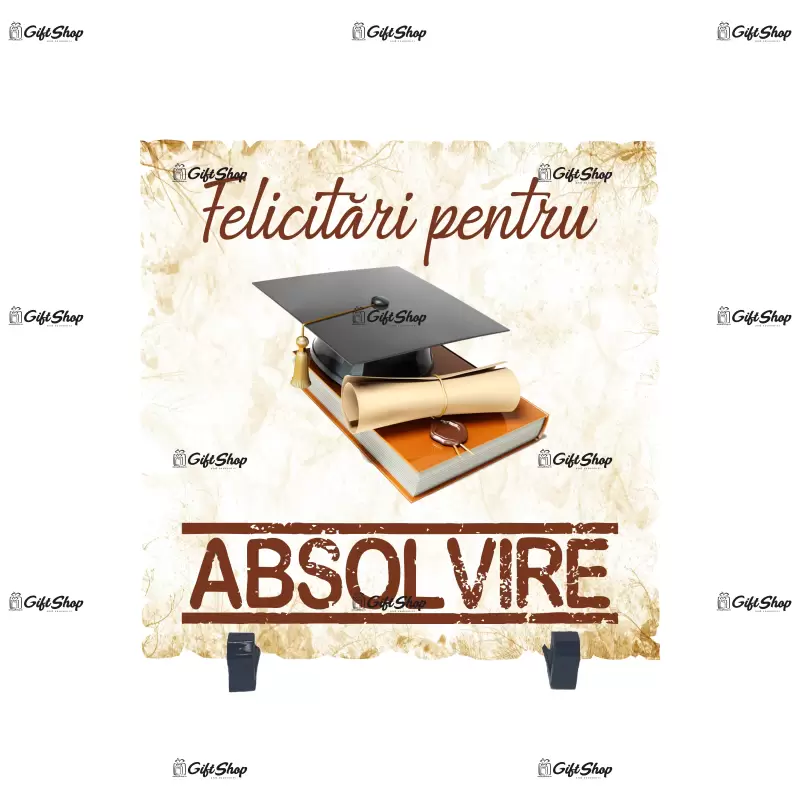 Felicitari pentru absolvire, placheta cu mesaj